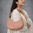 Zoya - Quilted PU Leather Shoulder Bag – Gold Chain Handle & Topstitching
