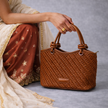 Jas - Interwoven Hand Bag PU Leather with Straps