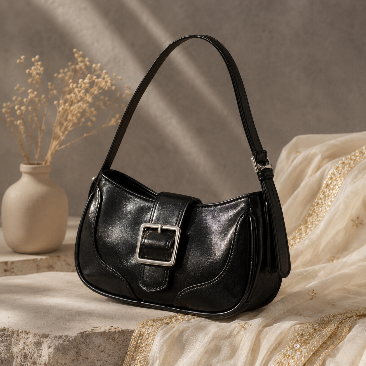 Urvi - Y2K Belt Style Shoulder Bag with Extendable Strap