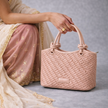 Jas - Interwoven Hand Bag PU Leather with Straps