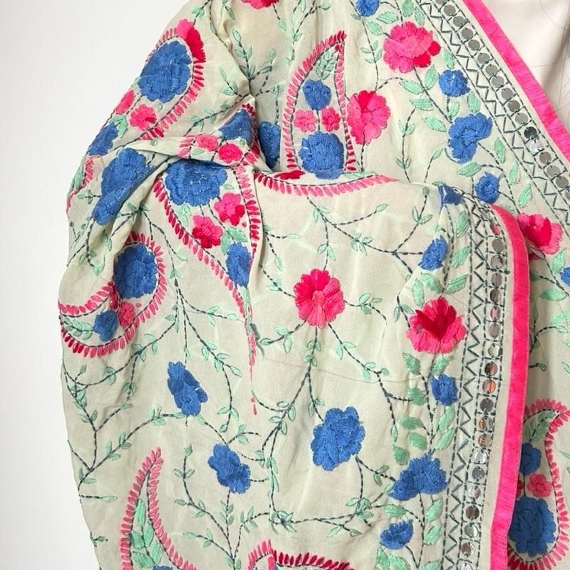 Phulkari Dupatta - Handmade Georgette