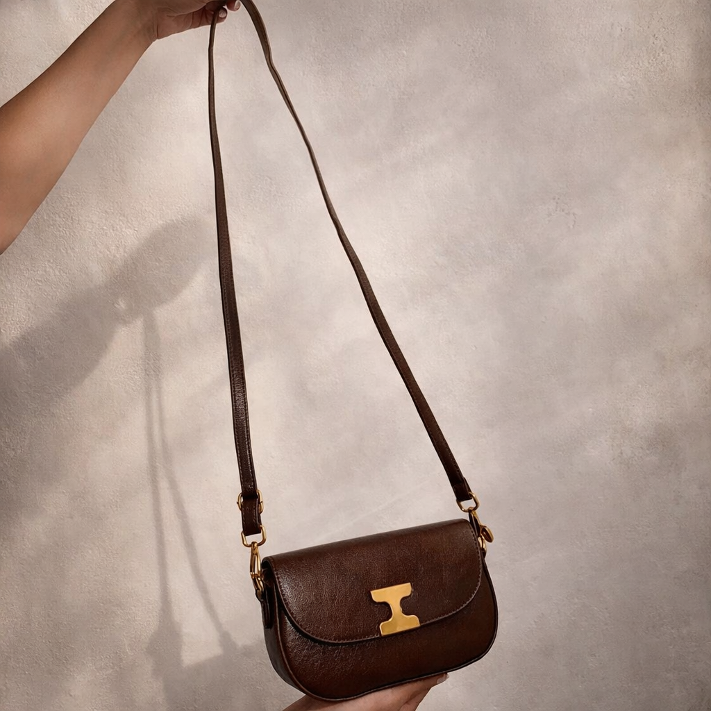 Manya - Shoulder Bag with Bronze Gold Detailing
