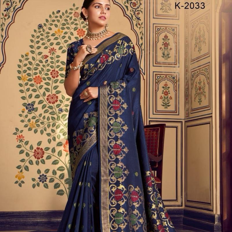 Silk Sarees - Variety of Silks, with Unstitched Blouse Material