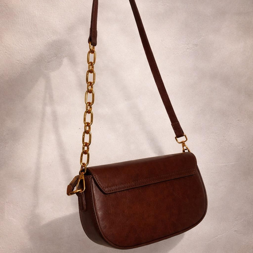 Manya - Shoulder Bag with Bronze Gold Detailing