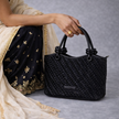 Jas - Interwoven Hand Bag PU Leather with Straps