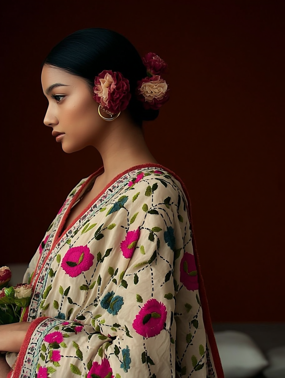 Phulkari Dupatta - Handmade Georgette