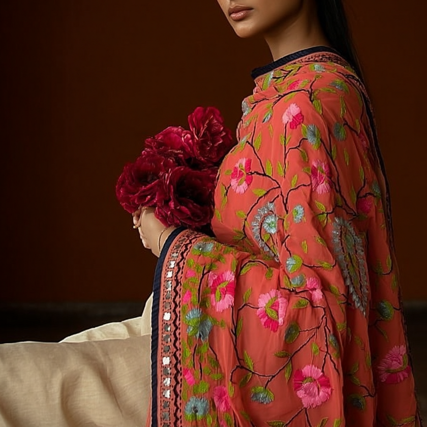 Georgette Phulkari Dupatta