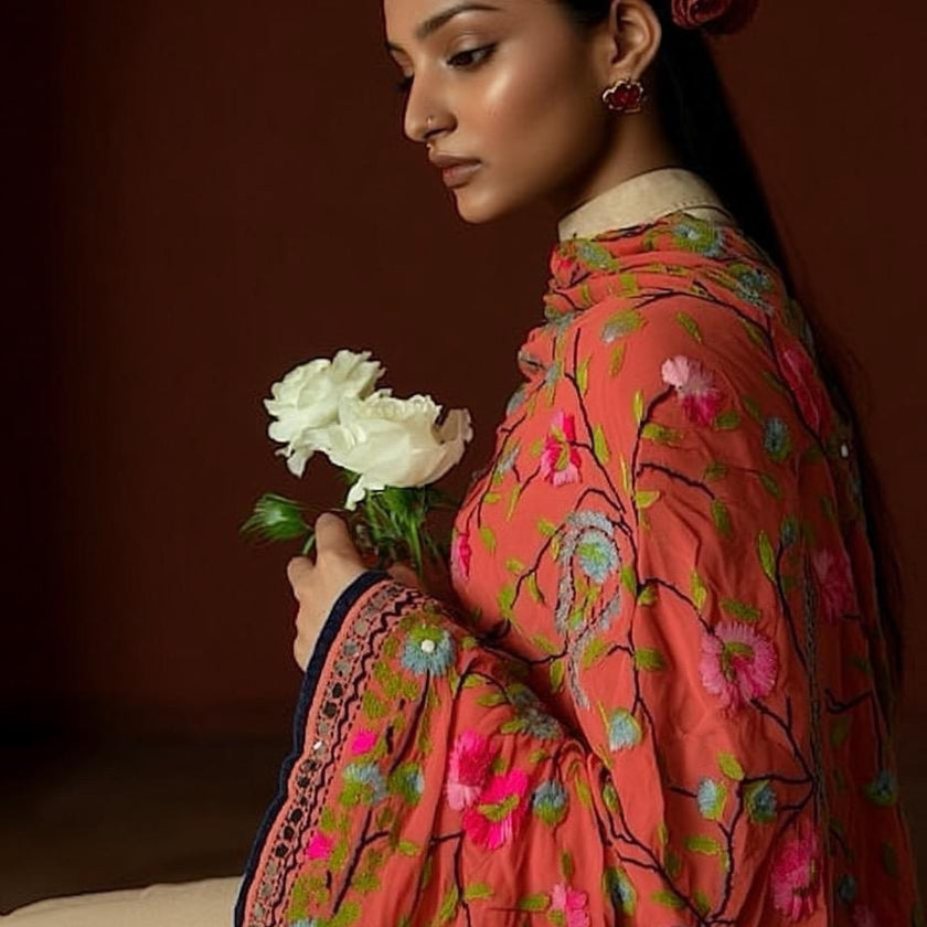 Georgette Phulkari Dupatta