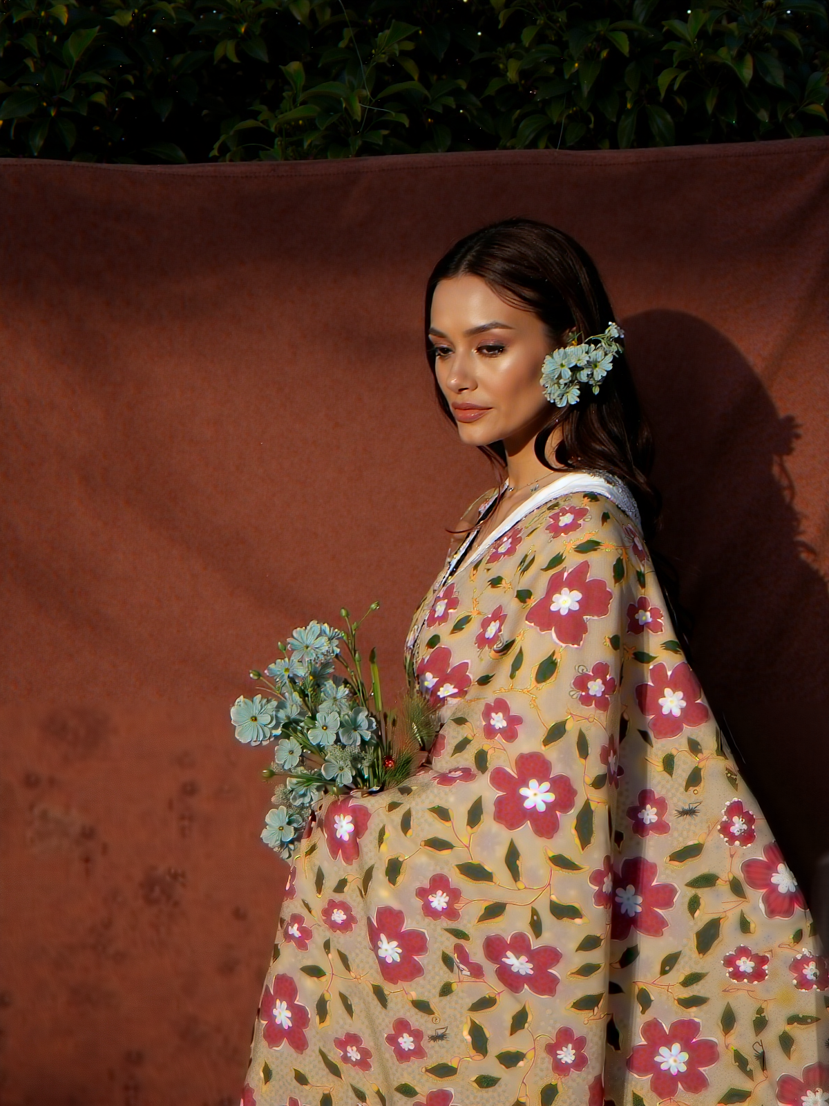 Motifs of Punjab Hand Embroidered Phulkari Dupatta Chanderi Silk Pure