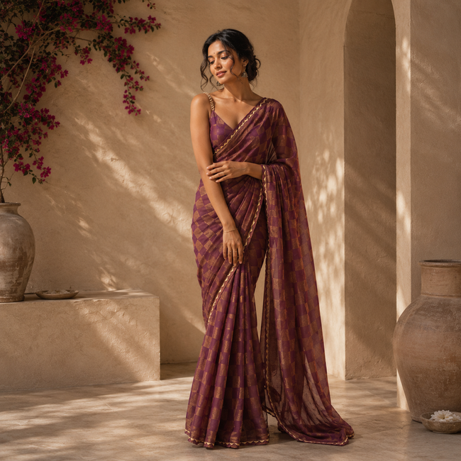 Amara - Chiffon Saree