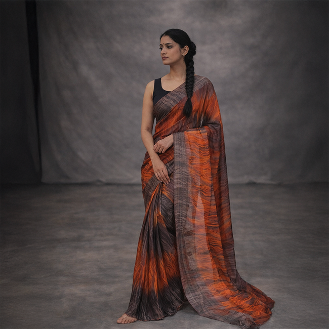 Esha - Quick Drape Georgette Saree