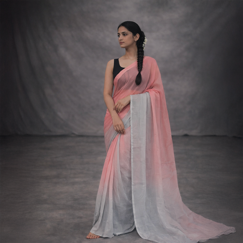 Quick Drape Georgette Saree (Pre-Pleated Hook Saree)