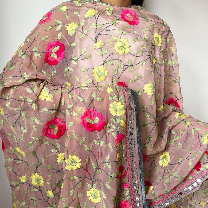 Phulkari Dupatta - Handmade Georgette