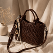 Jas - Interwoven Hand Bag PU Leather with Straps