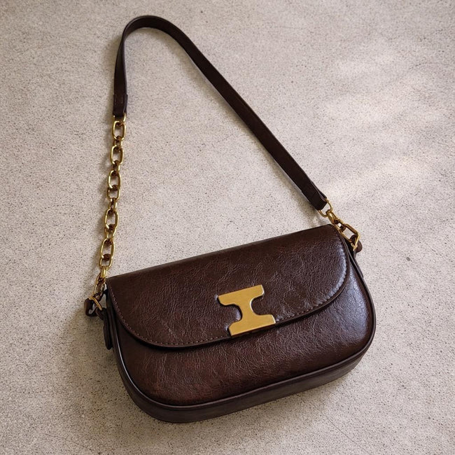 Manya - Shoulder Bag with Bronze Gold Detailing